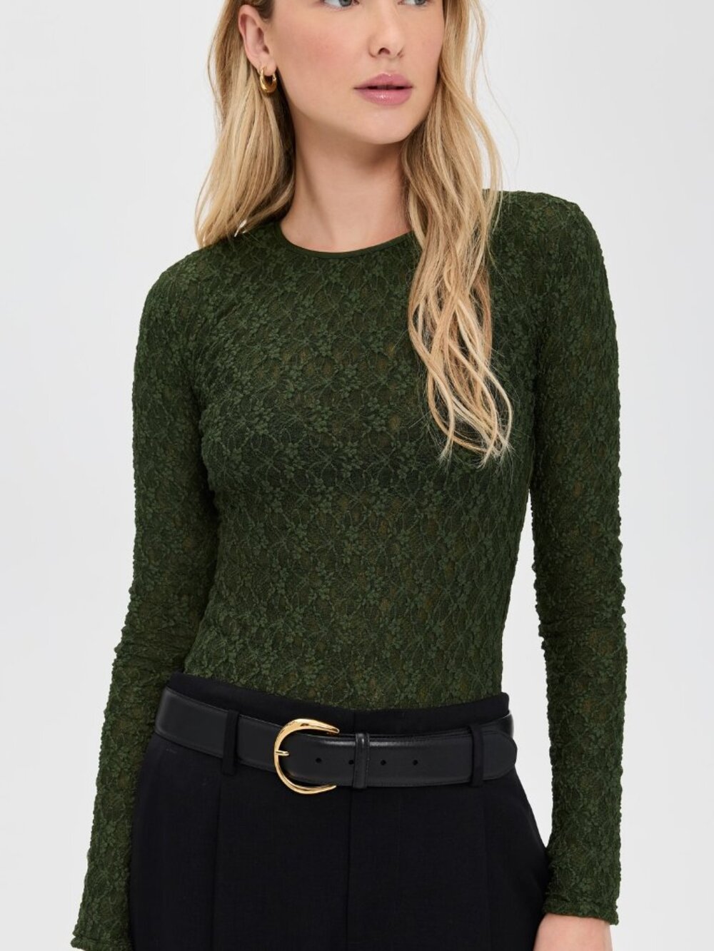 {rag & bone} NWT Ellie Lace Long Sleeve Tee Size M